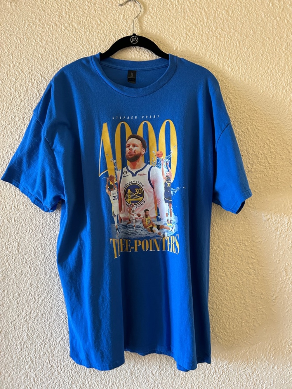 Gildan Blue Stephen Curry 4000 Three-Pointers Graphic Tee